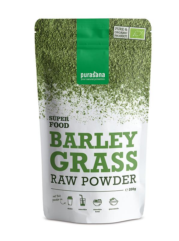 Barley Grass Raw Powder Biologisch 200 gram - Purasana