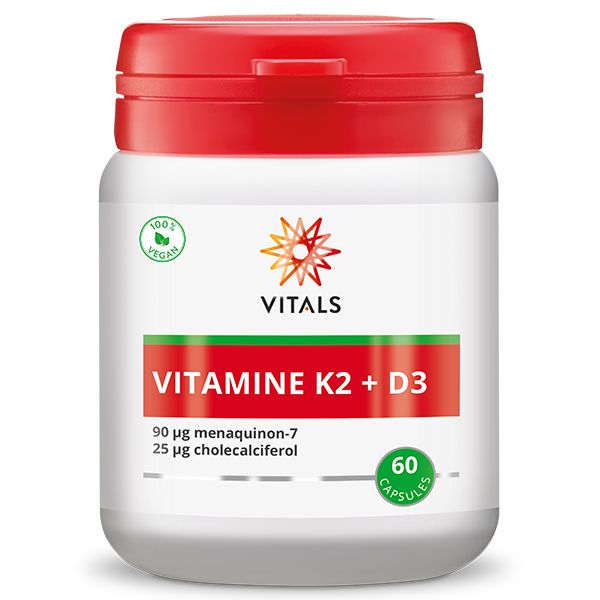 Vitamine K2 en D3 60 capsules - Vitals