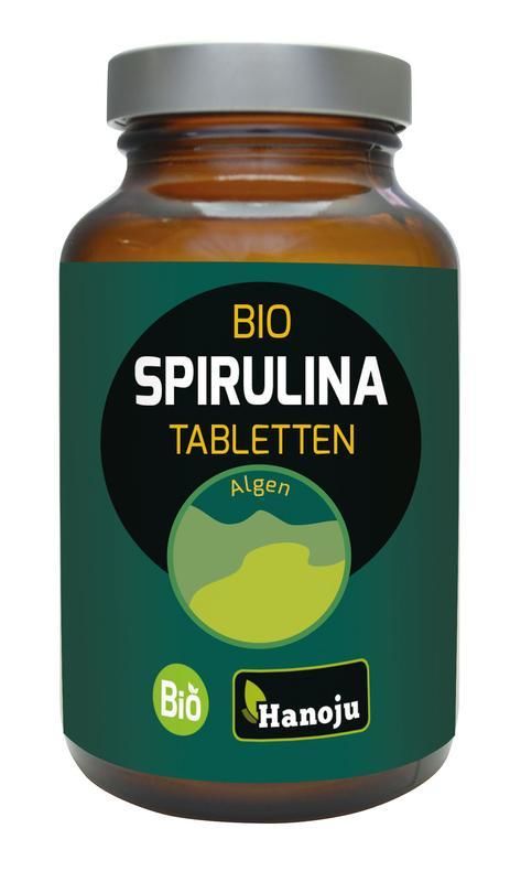 Bio spirulina 400 mg glas flacon 800 tabletten - Hanujo