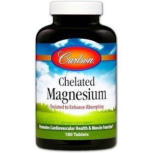 Chelated Magnesium, 180 Tabletten - Carlson Labs
