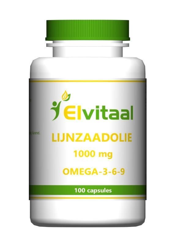 Lijnzaadolie omega 3-6-9 100capsules - Elvitaal