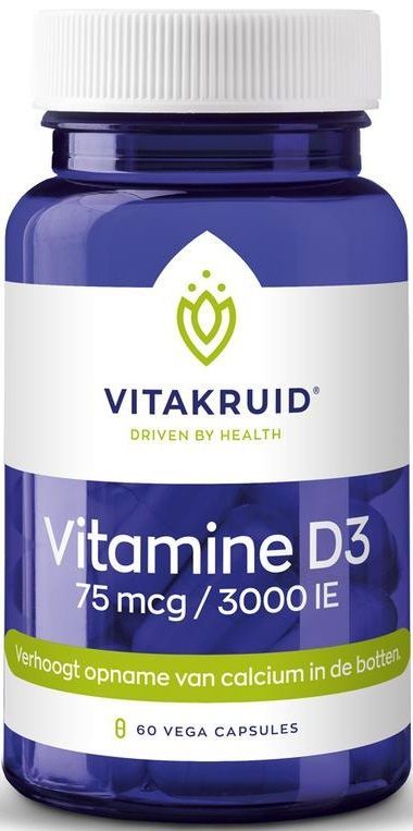 Vitamine D3 75 mcg 60 capsules Vitakruid