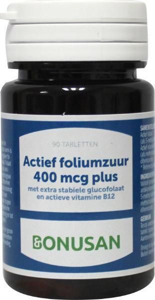 Actief Foliumzuur 400 mcg Plus 90 tabletten Bonusan