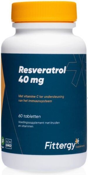 Resveratrol 40 mg met Vitamine C 60 tabletten Fittergy