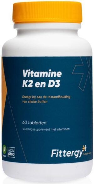 Vitamine K2 en D3 60 tabletten Fittergy