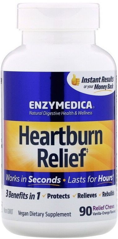 Heartburn Relief 90 capsules - Enzymedica