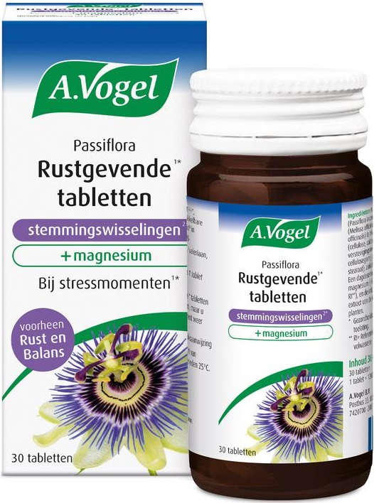 Passiflora Rustgevende Tabletten Stemmingswisselingen 30 tabletten - A Vogel