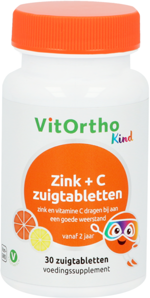 Zink + C zuigtabletten Kind 30 tabletten - VitOrtho