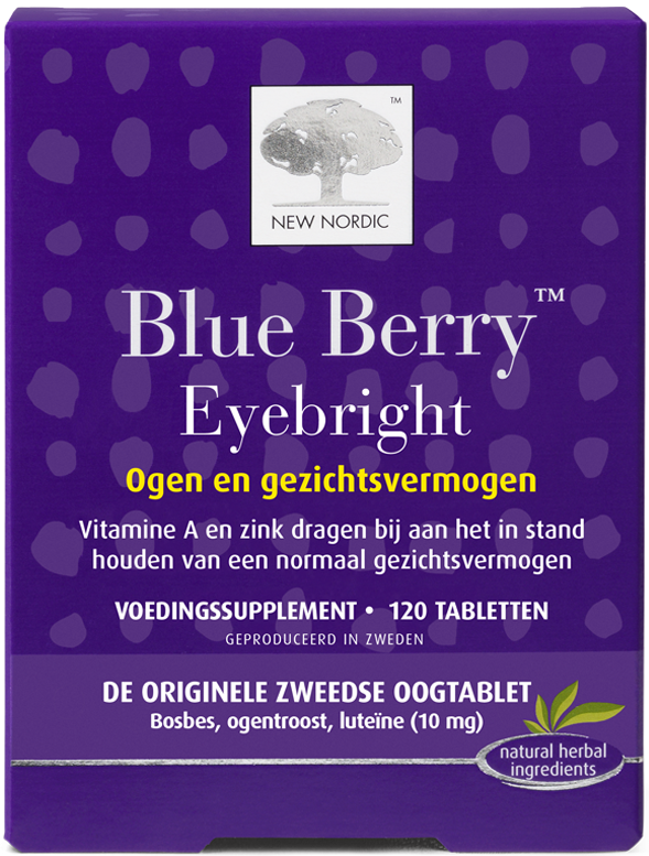 Blue Berry Eyebright 120 tabletten - New Nordic