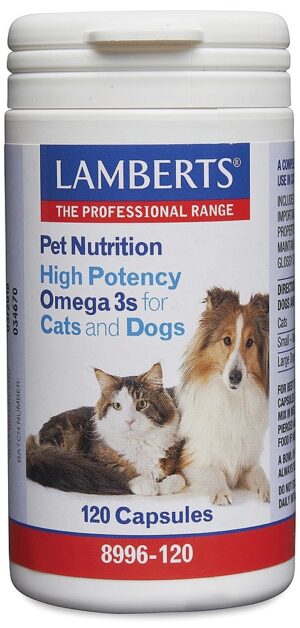 Pet Nutrition Omega 3 Cats en Dogs 120 capsules - Lamberts