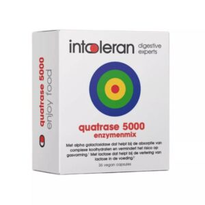 Quatrase 5000 enzymenmix 36 capsules - Intoleran