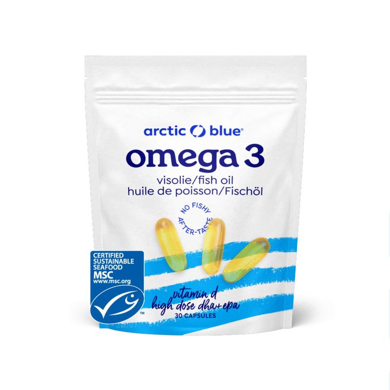 Omega 3 Visolie met Vitamine D 30 capsules - Arctic Blue