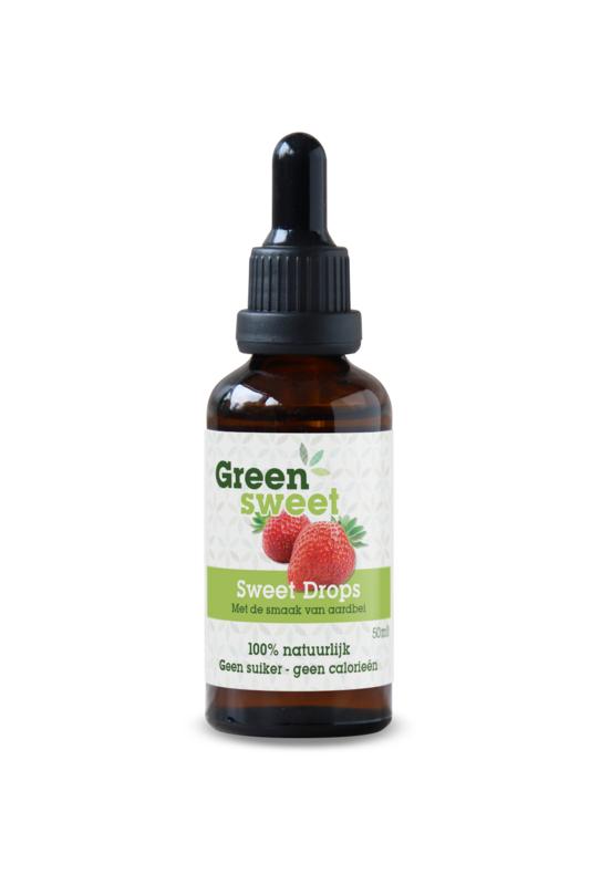 Stevia Druppels met Smaak Aardbei 50 ml - Green Sweet