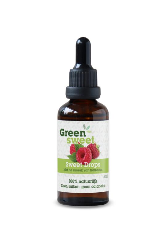 Stevia Druppels met Smaak Framboos 50 ml - Green Sweet