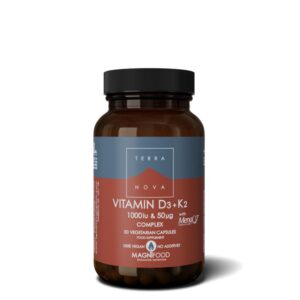 Vitamin D3+K2 50 mcg Complex 50 capsules - Terranova