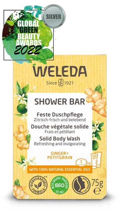 Shower Bar Ginger Petitgrain 75 gram - Weleda