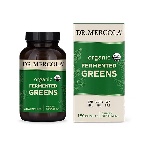 0810094212216 Organic Fermented Greens 180 capsules - Dr. Mercola